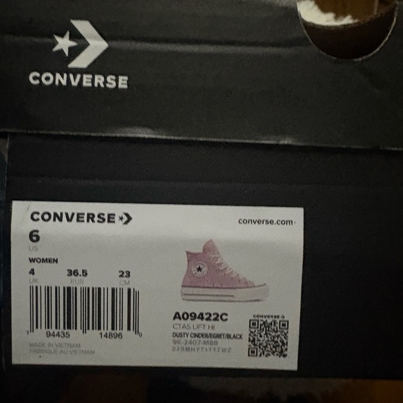 Converse Pink Glitter High-Top Platform Sneakers - Picture 8 of 8